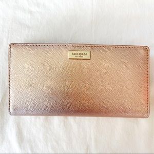 Kate Spade Rose Gold Bifold Wallet
